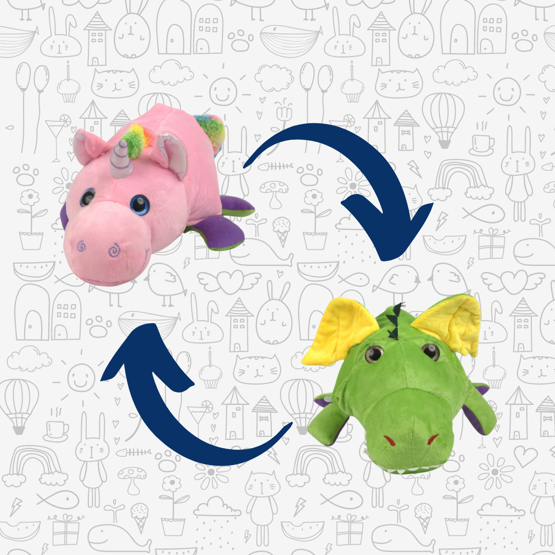 Fun Flip Friends Dragon - Unicorn soft toy