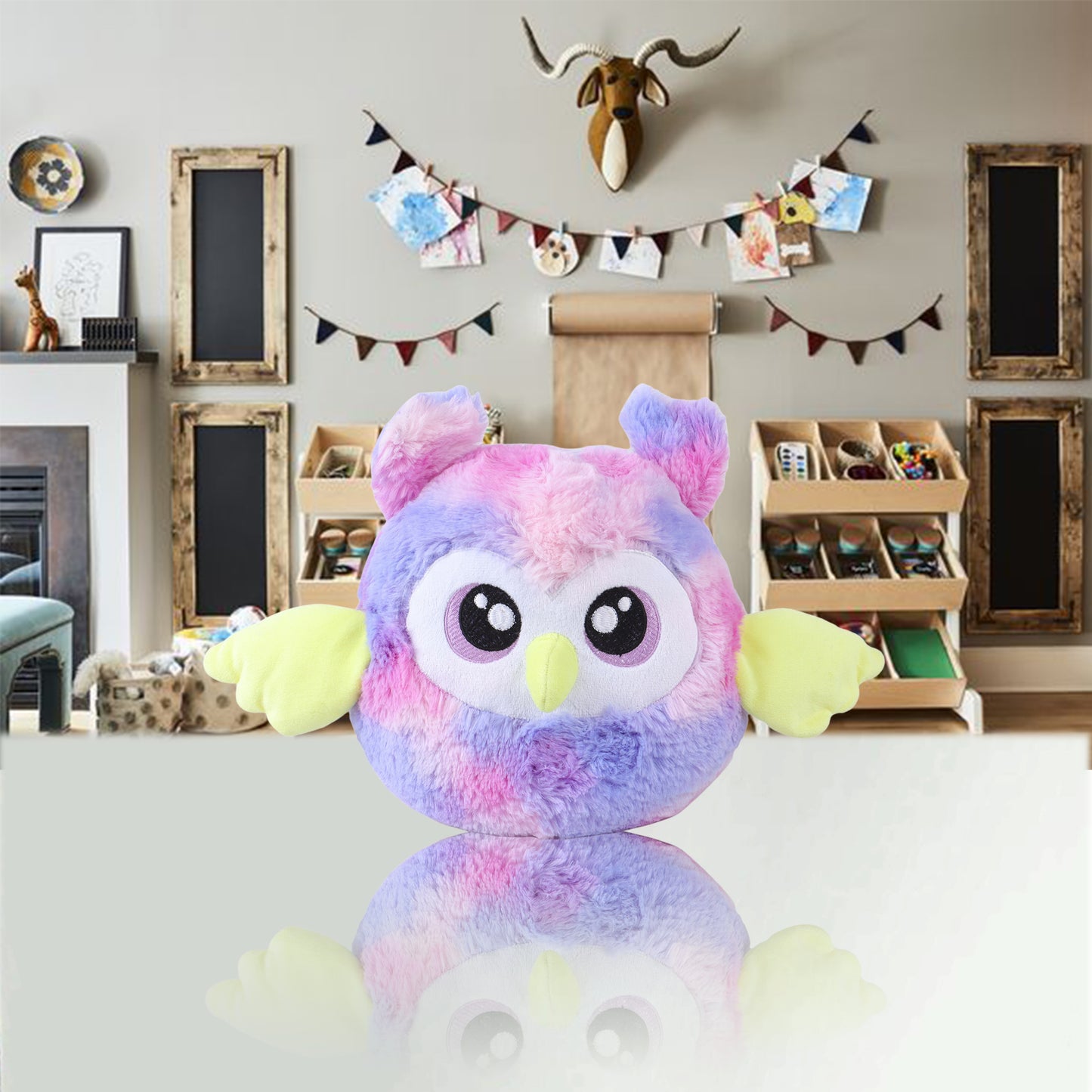Fur Balls – Nightwatcher Owl Cotton Candy Purple soft toy