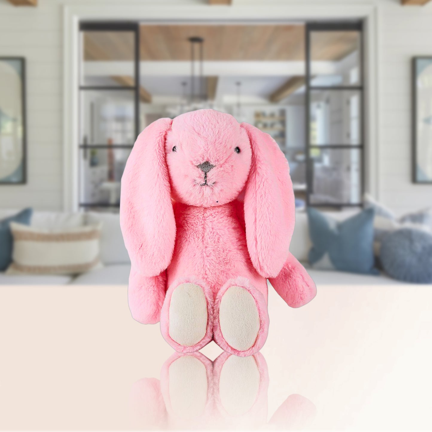 Lily Pink Bunny - A Fluffy Companion for Cuddles and Playtime soft toy
