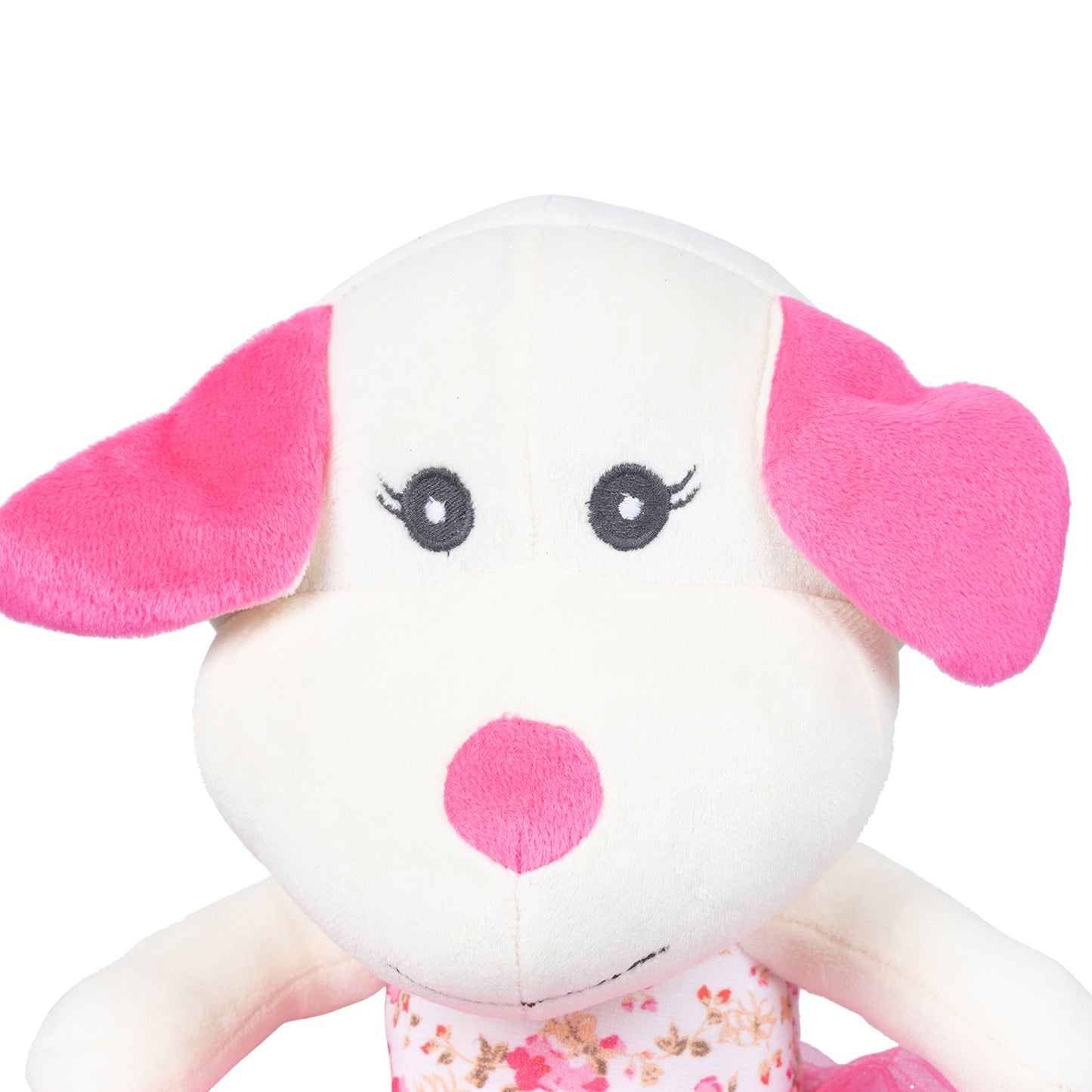 Sara Dog Cream and Pink soft toy