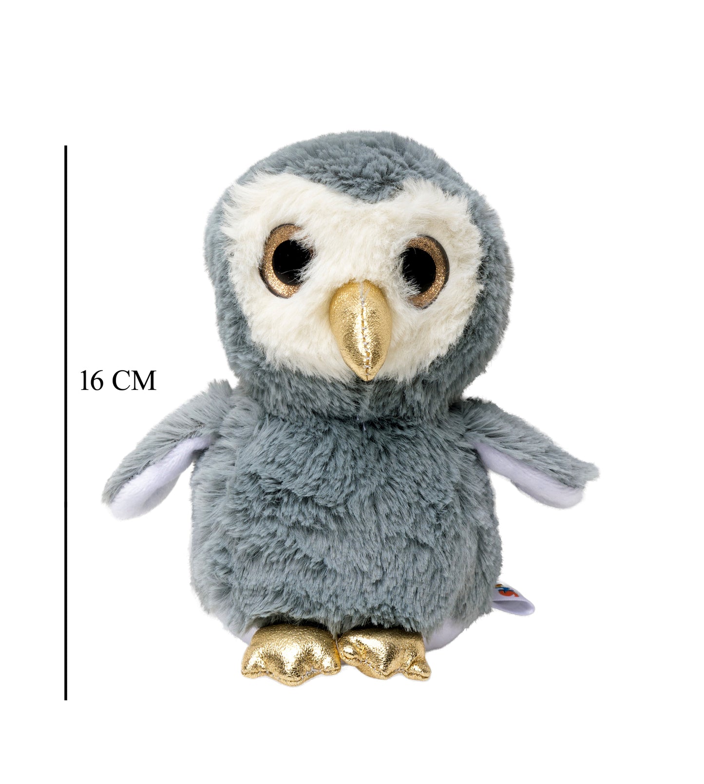 Puffy Plush Owls - Grey soft toy