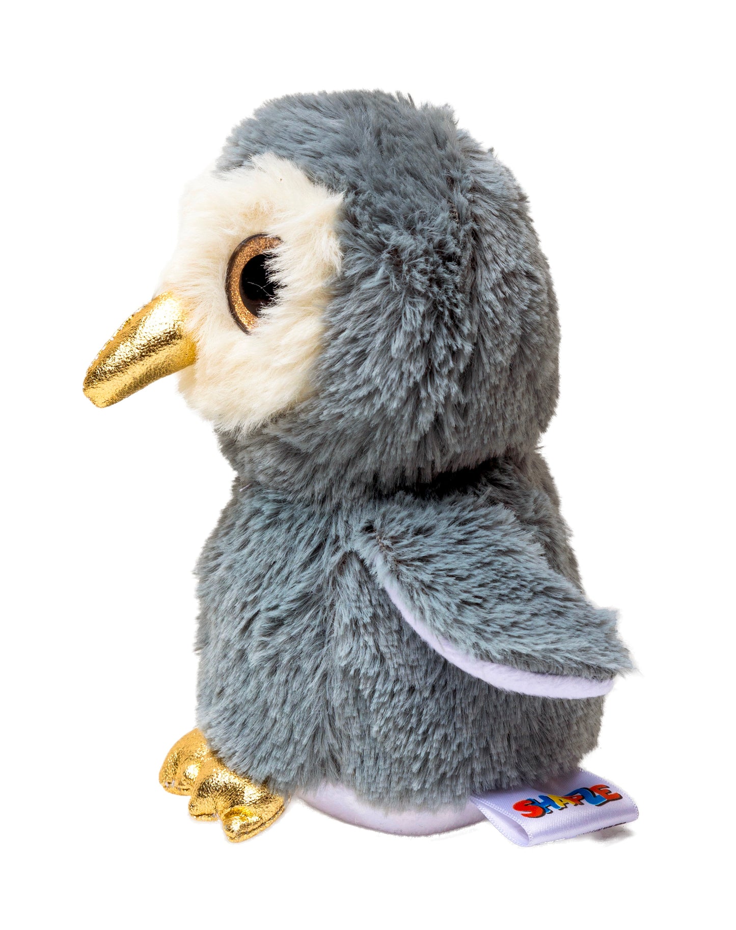 Puffy Plush Owls - Grey soft toy