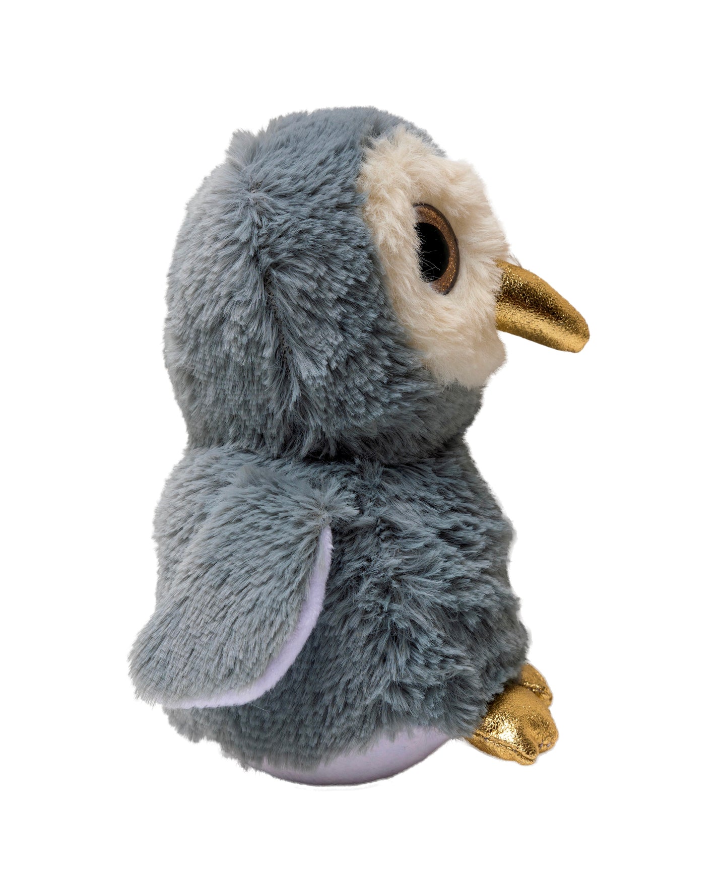 Puffy Plush Owls - Grey soft toy