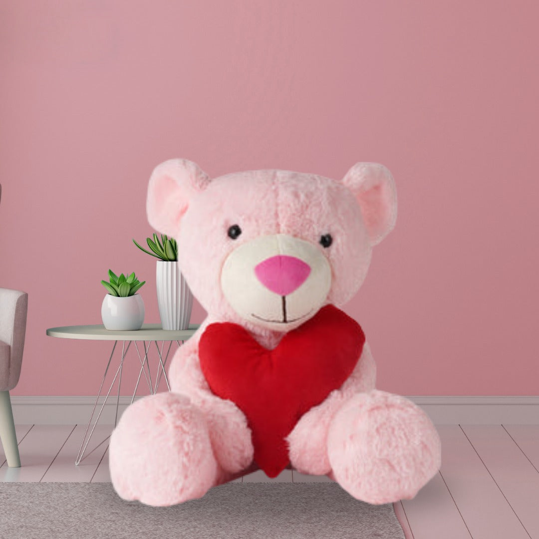 Teddy Bear Cutie Pink bear with heart soft toy