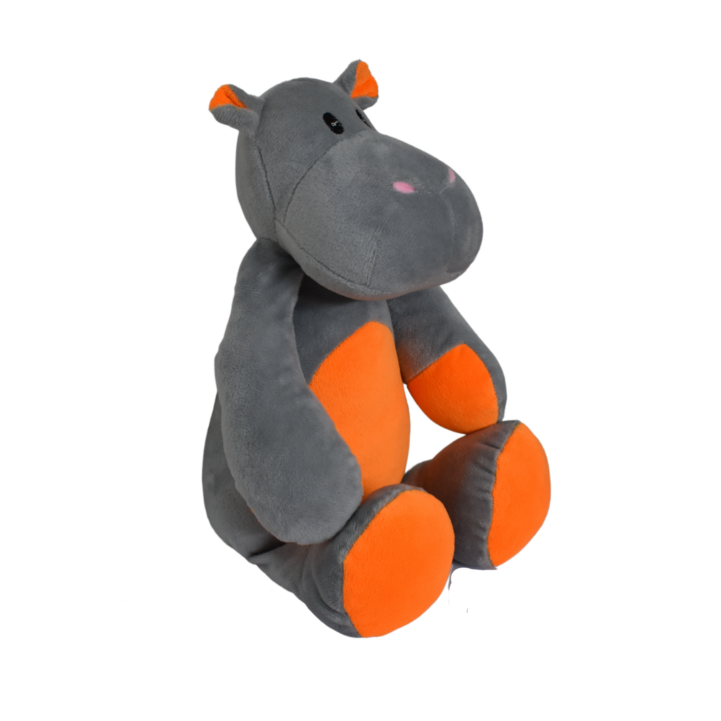 The Hippos - Rudy-Neon Orange and Smoky Grey soft toy