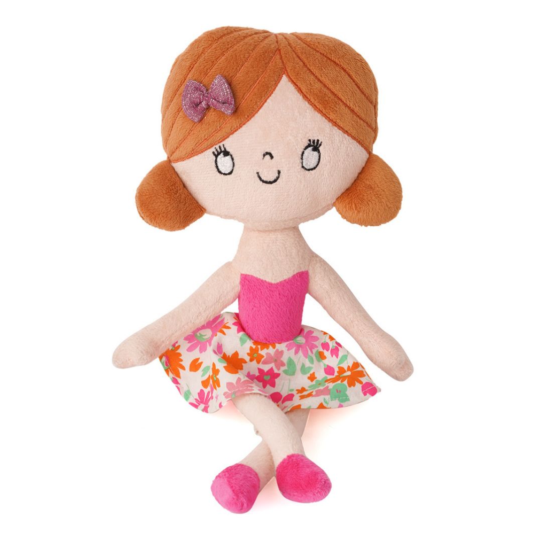 Girlfriend Bella in Floral Pink Dress soft toy