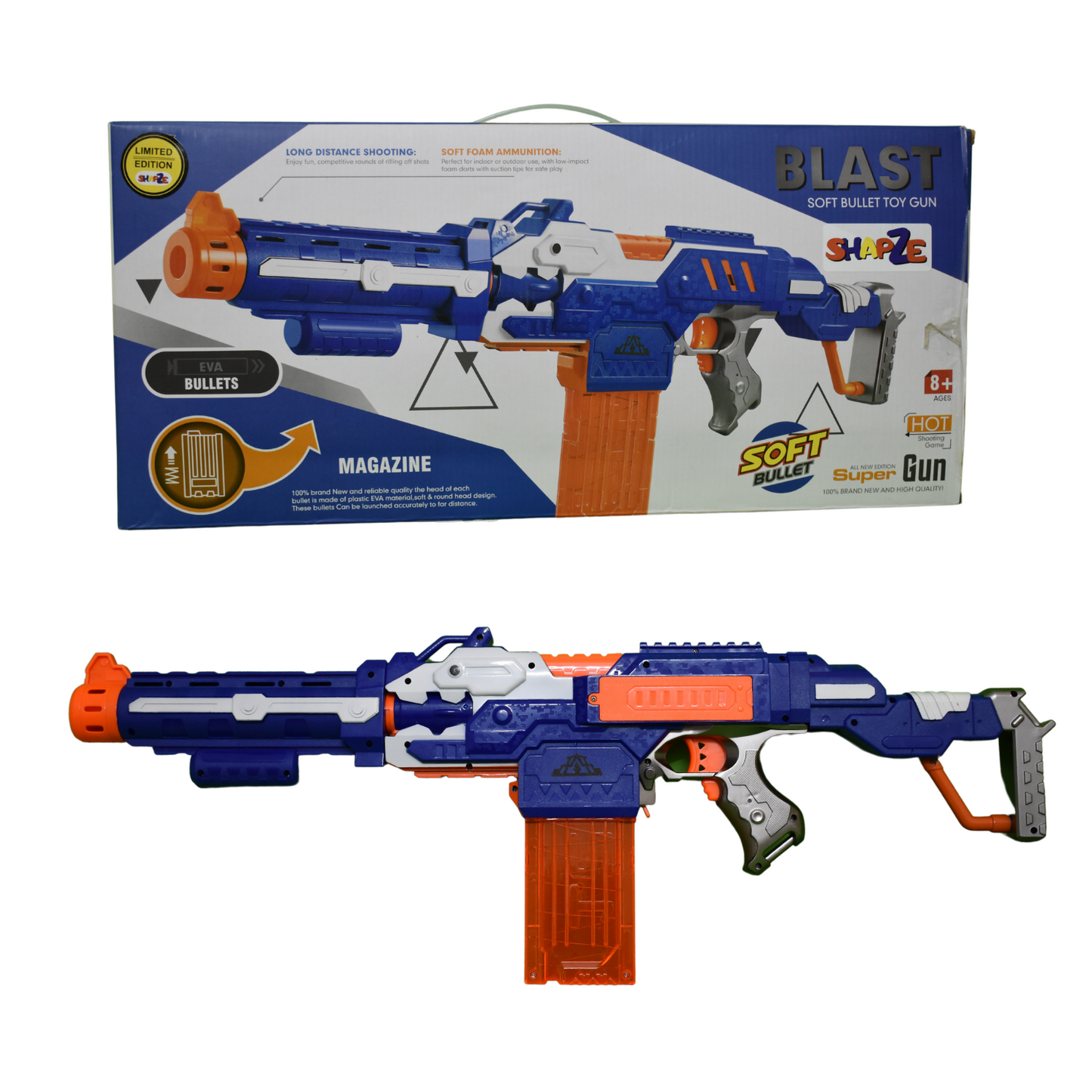 Automatic Assault Rifle Soft Bullet Toy Gun